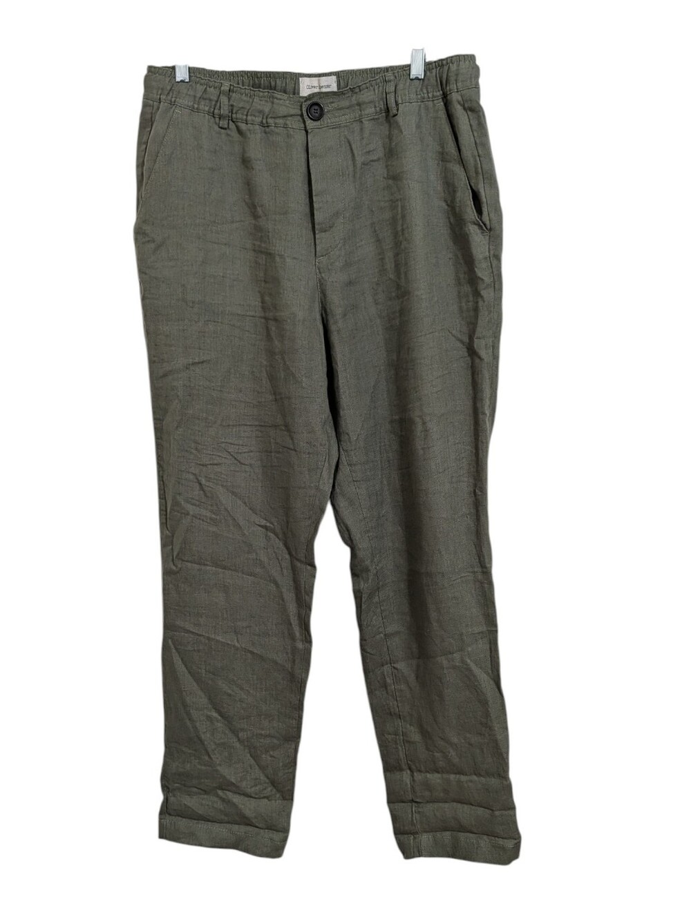 Oliver Spencer Olive Green Linen Chinos Mens Pants L